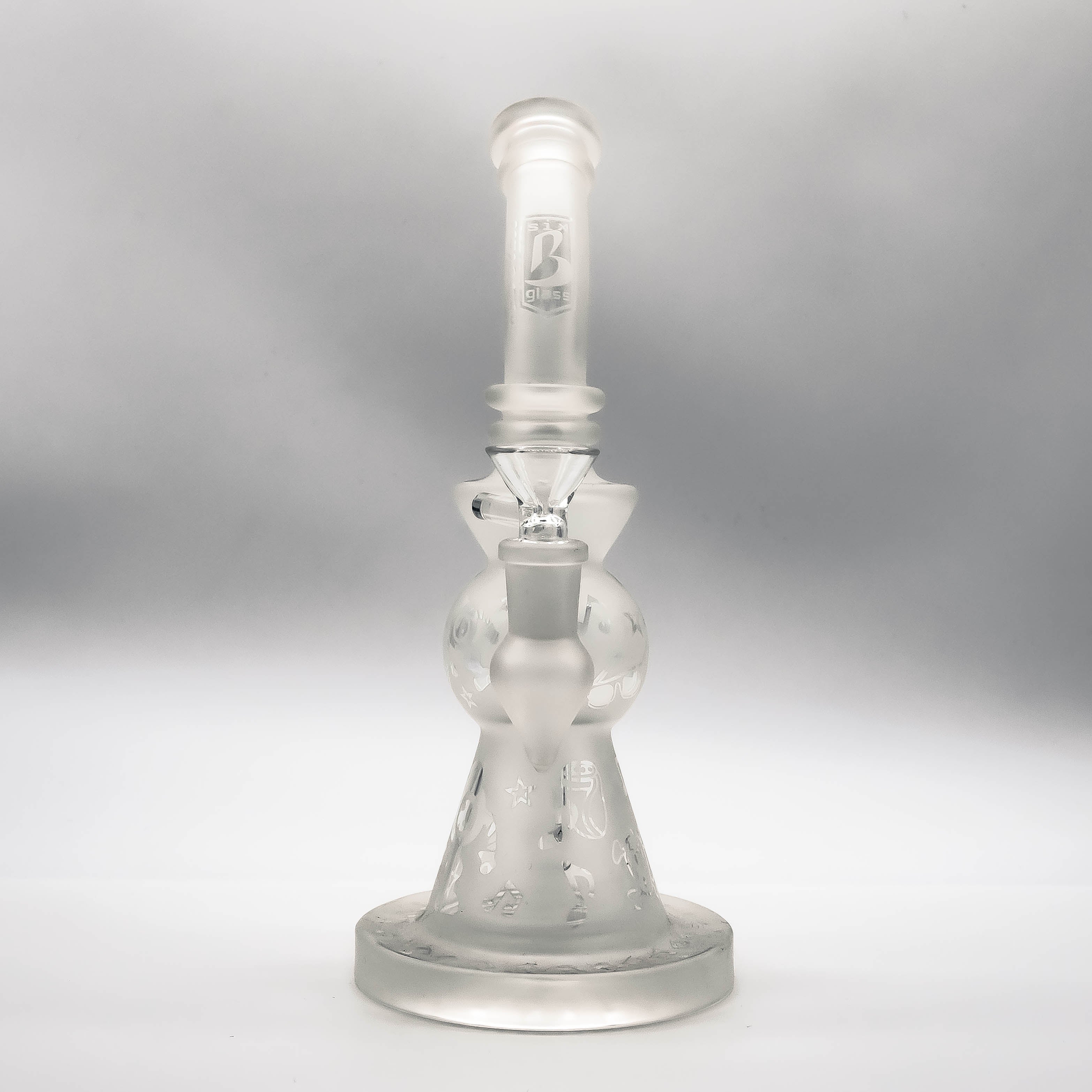 Frosted Pattern Glass Bong - 6B Glass