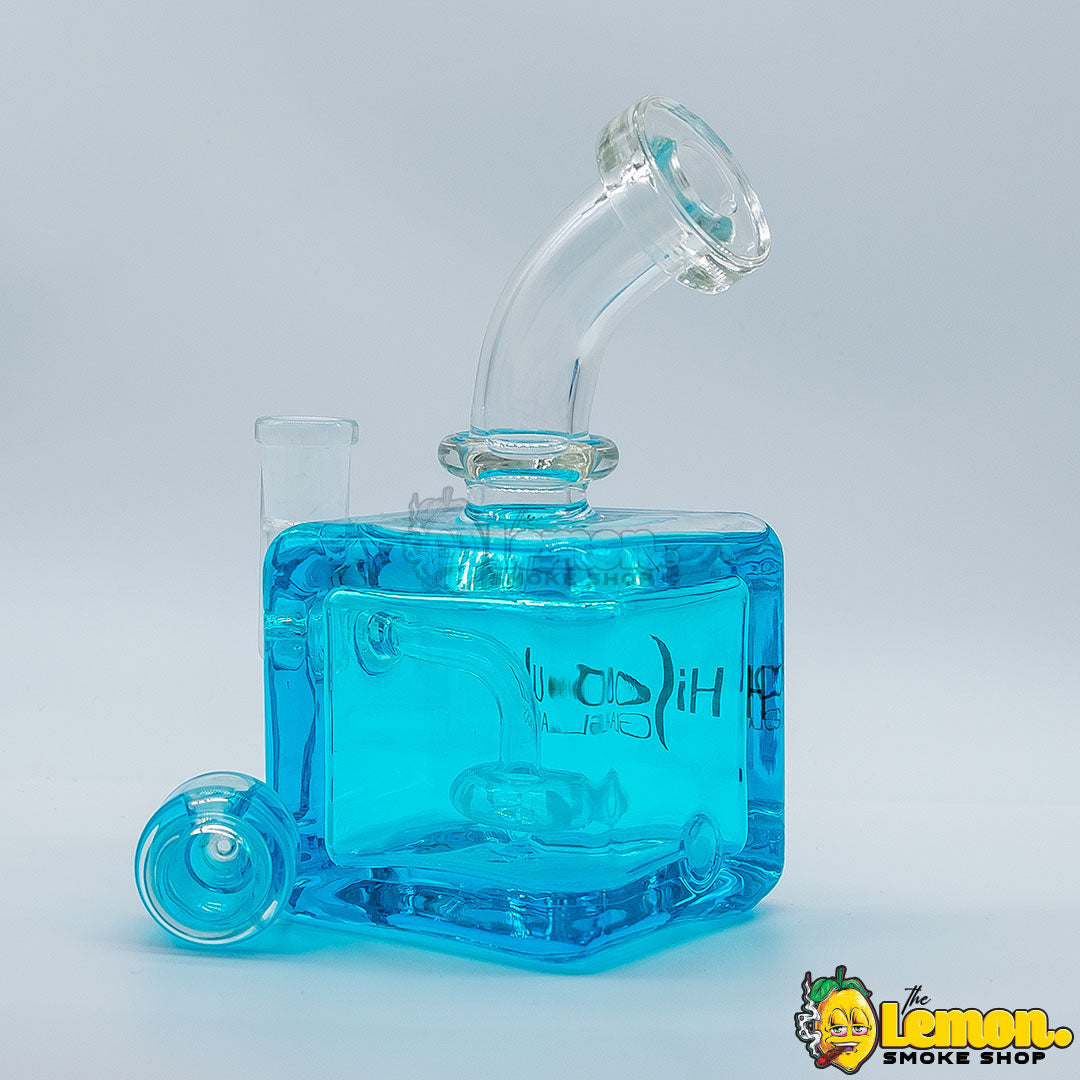 Square Glycerin Bong (Blue and Green)