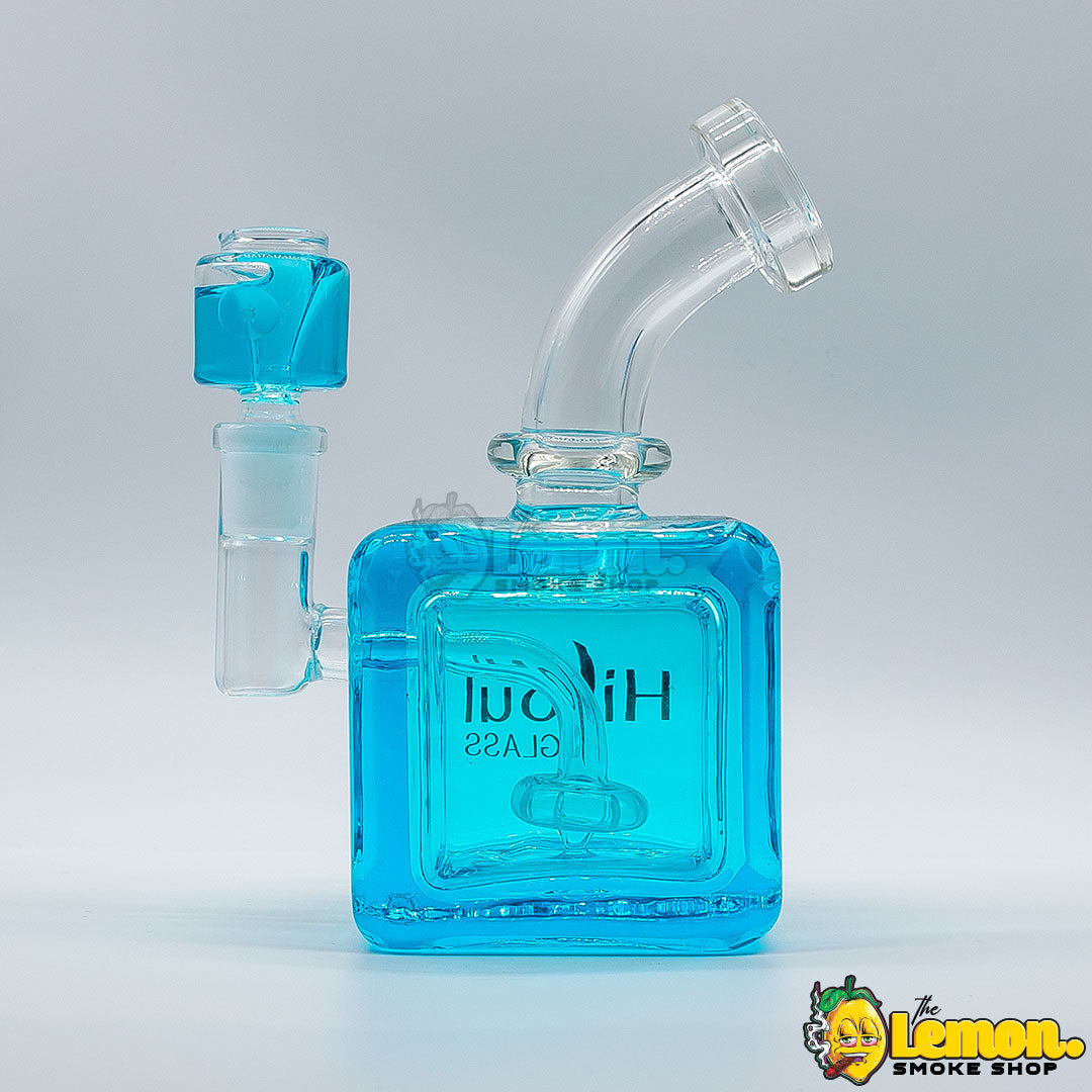 Square Glycerin Bong (Blue and Green)