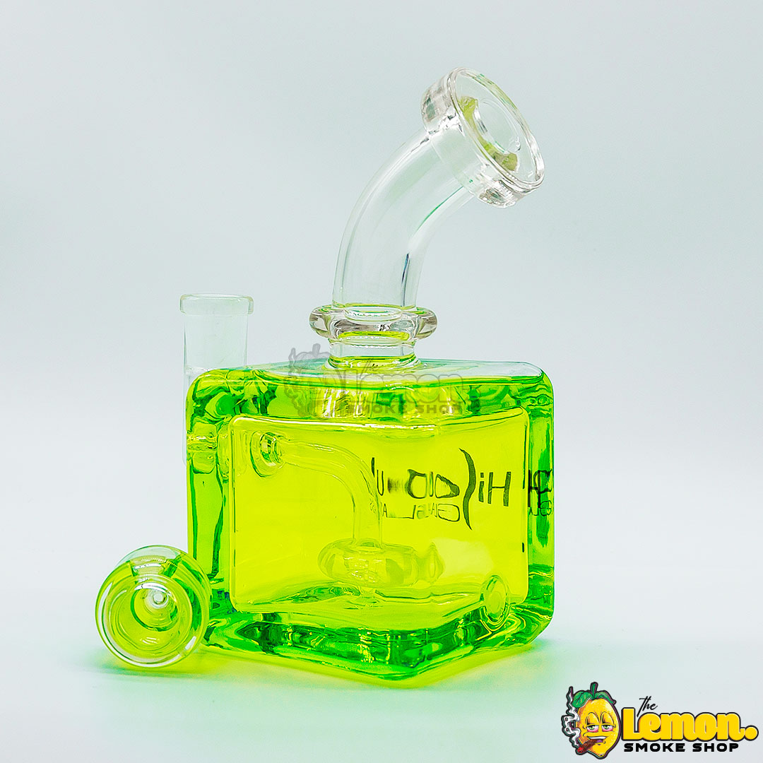Square Glycerin Bong (Blue and Green)