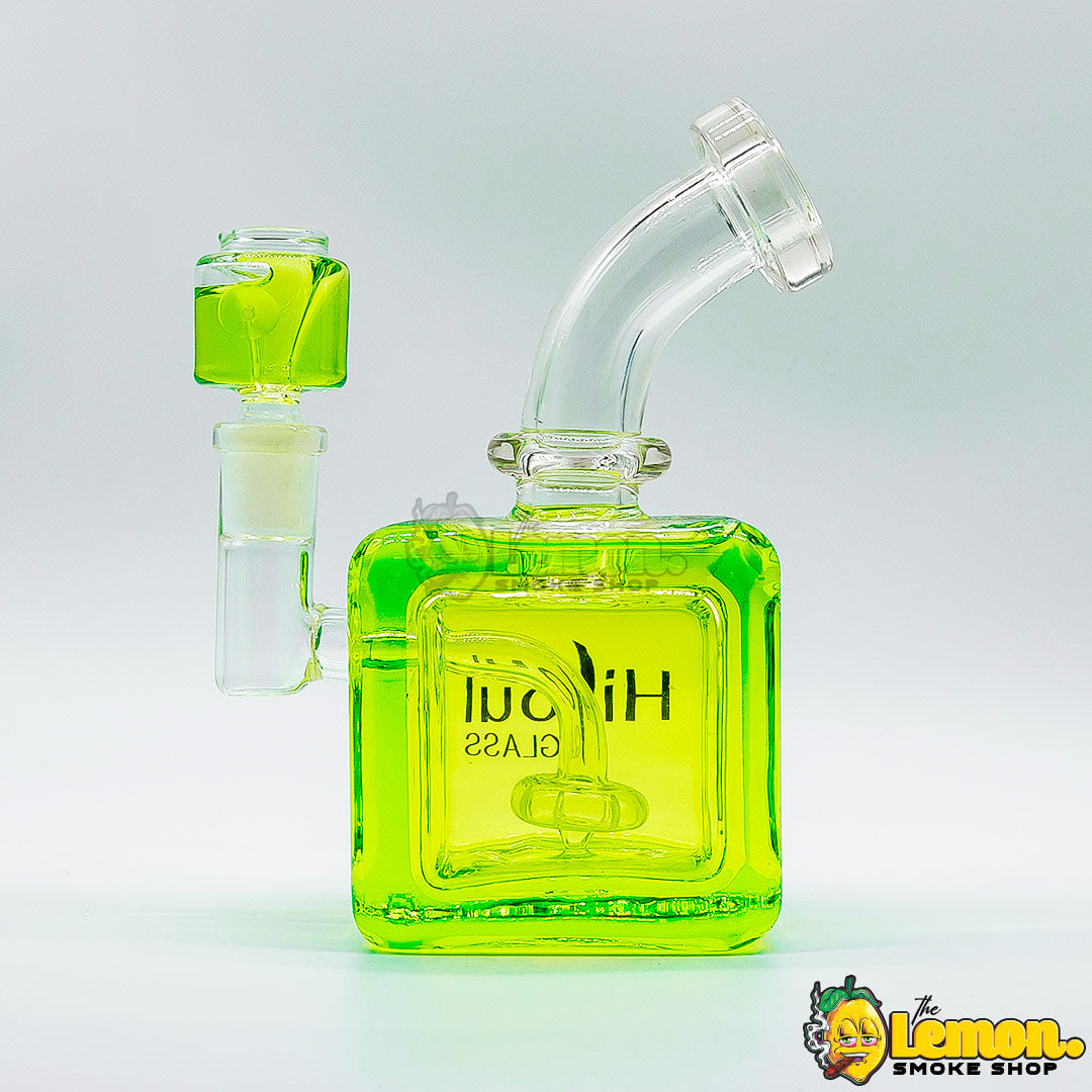 Square Glycerin Bong (Blue and Green)